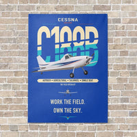 Thumbnail for Cessna A188B AgTruck vertical canvas print - no frame - blue background