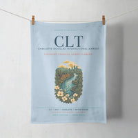 Thumbnail for Charlotte Douglas International Airport (CLT) design on light blue towel
