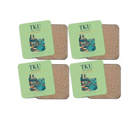Thumbnail for Turku Airport (TKU) design on light green 4 pieces set coaster