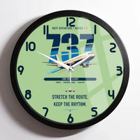 Thumbnail for Boeing 737-400 Classic design on light green framed wall clock