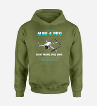 Thumbnail for DJI Mini 4 Pro design on green army hoodie single side