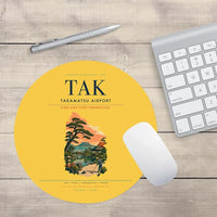 Thumbnail for Takamatsu Airport (TAK) design on yellow round mouse pad