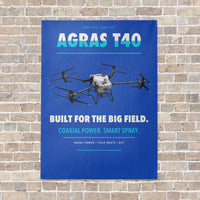 Thumbnail for DJI Agras T40 vertical canvas print - no frame - blue background