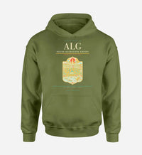 Thumbnail for Houari Boumediene Airport (ALG) design on green army hoodie single-side print