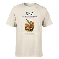 Thumbnail for Sibiu International Airport (SBZ) T-Shirt single-side front print in Beige | sibiu-international-airport-sbz-double-side-t-shirt
