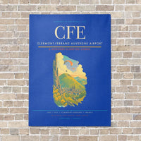 Thumbnail for Clermont-Ferrand Auvergne Airport CFE - Canvas No Frame - Blue