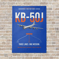 Thumbnail for KB-50J Superfortress vertical canvas print - no frame - blue background