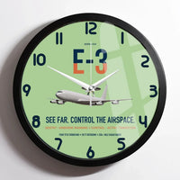 Thumbnail for E-3 Sentry AWACS design on light green framed wall clock