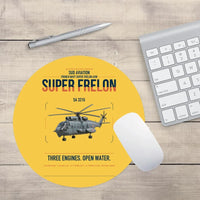 Thumbnail for Sud Aviation SA 321G Super Frelon design on yellow round mouse pad