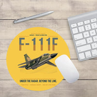 Thumbnail for F-111F Aardvark design on yellow round mouse pad