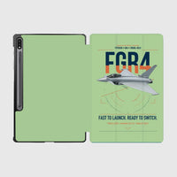 Thumbnail for Eurofighter Typhoon FGR4 design on light green samsung tablet tablet case