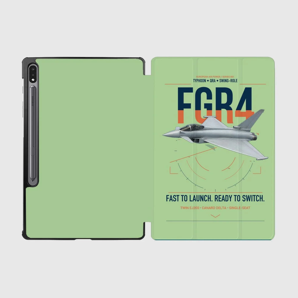 Eurofighter Typhoon FGR4 design on light green samsung tablet tablet case