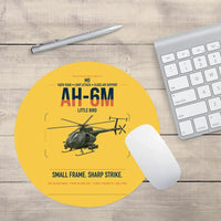Thumbnail for MD AH-6M Little Bird design on yellow round mouse pad
