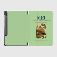 Thumbnail for Meridian Regional Airport (MEI) design on light green samsung tablet tablet case