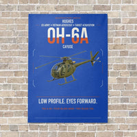 Thumbnail for Hughes OH-6A Cayuse vertical canvas print - no frame - blue background