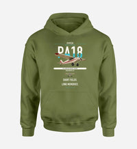 Thumbnail for Piper PA-18 Super Cub design on green army double-side hoodie, single-side print
