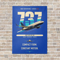 Thumbnail for Boeing 737-700 NG vertical canvas print - no frame - blue background