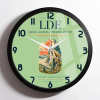 Thumbnail for Tarbes–Lourdes–Pyrénées Airport (LDE) design on light green framed wall clock