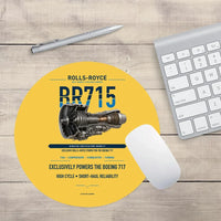 Thumbnail for BR715 design on yellow round mouse pad