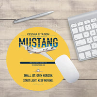 Thumbnail for Cessna Citation Mustang design on yellow round mouse pad