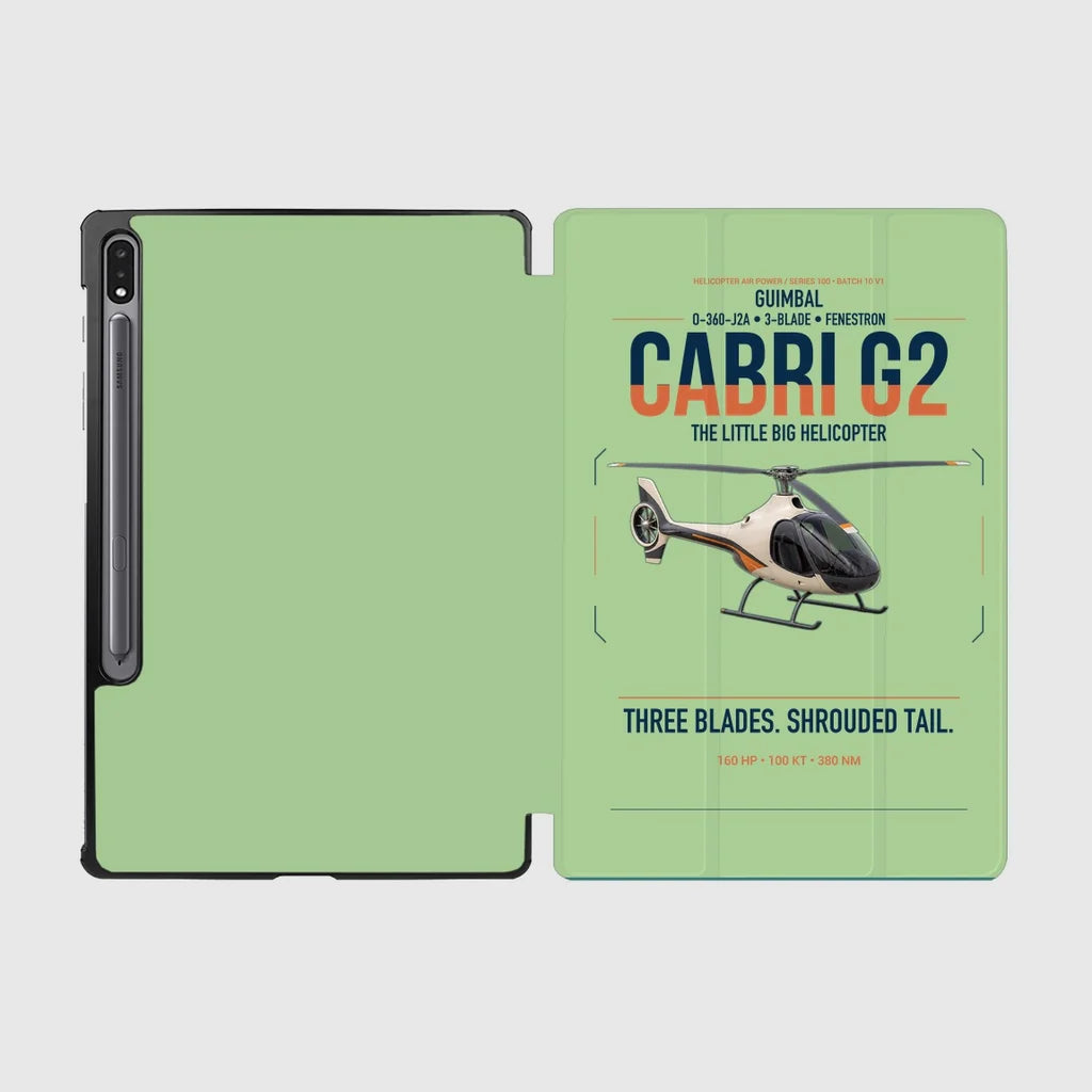 Guimbal Cabri G2 design on light green samsung tablet tablet case