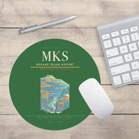 Thumbnail for Mekane Selam Airport MKS Mouse-Pad Round - Green
