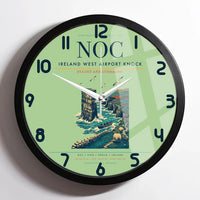 Thumbnail for Ireland West Airport Knock (NOC) design on light green framed wall clock