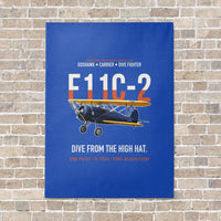Thumbnail for F11C-2 Goshawk Dive from the High Hat vertical canvas print - no frame - blue background