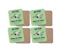 Thumbnail for DJI Flip design on light green 4 pieces set coaster