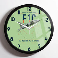 Thumbnail for Dassault Mirage F1C design on light green framed wall clock