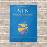 Thumbnail for London Stansted Airport STN - Canvas Framed - Turquoise