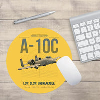 Thumbnail for A-10C Thunderbolt II design on yellow round mouse pad
