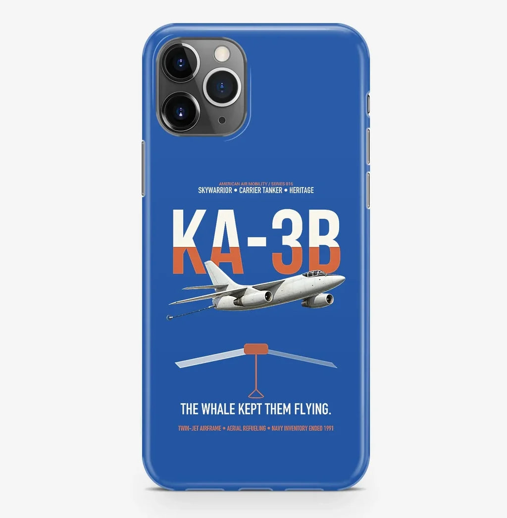 KA-3B Skywarrior design on blue magsafe iphone case, for iPhone Pro Max