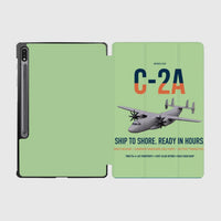Thumbnail for C-2A Greyhound design on light green samsung tablet tablet case