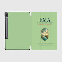 Thumbnail for East Midlands Airport (EMA) design on light green samsung tablet tablet case