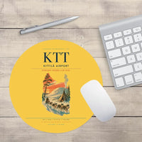 Thumbnail for Kittilä Airport (KTT) design on yellow round mouse pad