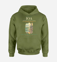 Thumbnail for Ioannina National Airport (IOA) design on green army hoodie single-side print