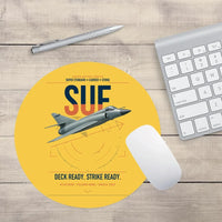 Thumbnail for Dassault Super Étendard design on yellow round mouse pad