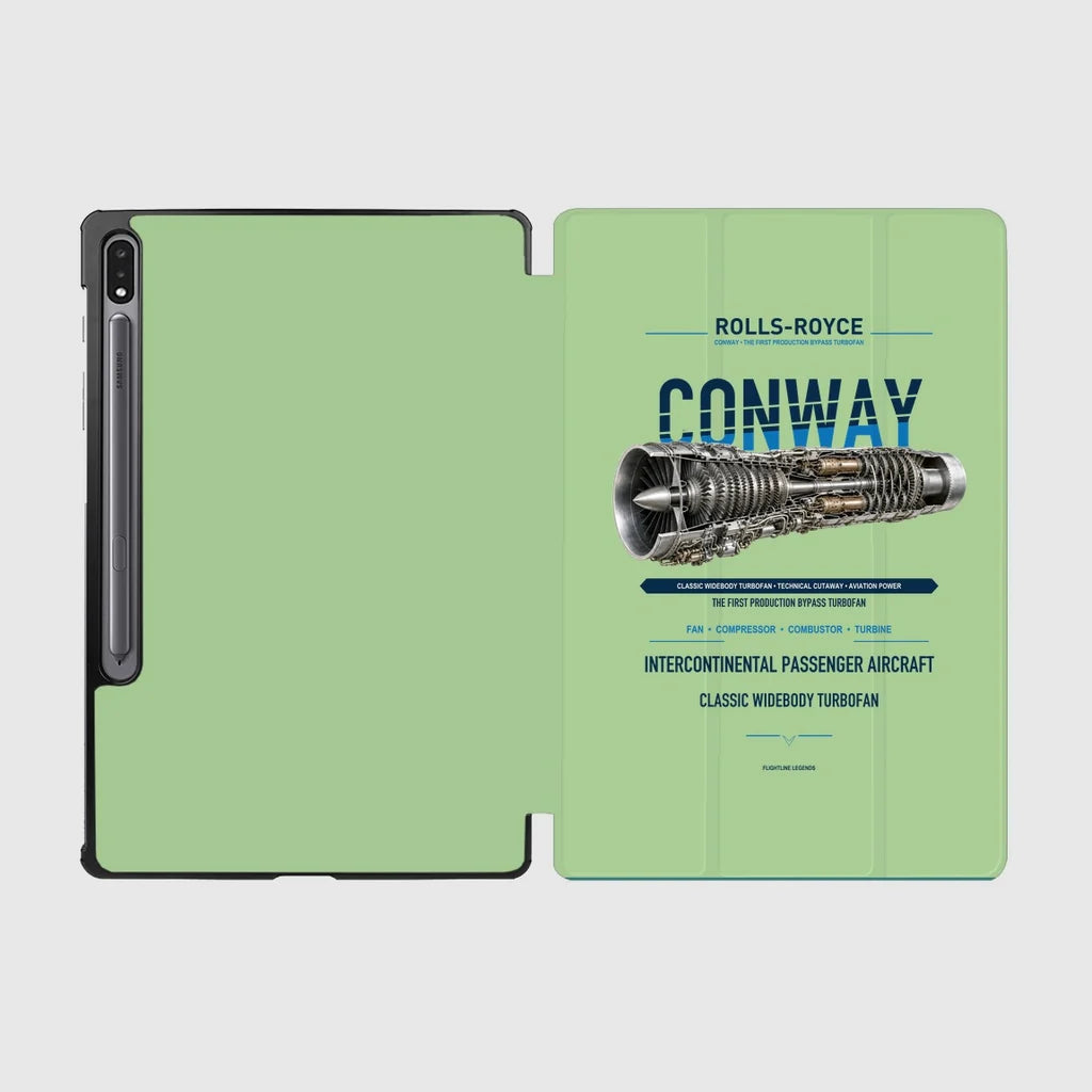 CONWAY design on light green samsung tablet tablet case