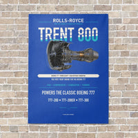 Thumbnail for TRENT 800 vertical canvas print - no frame - blue background