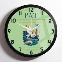 Thumbnail for Jay Prakash Narayan International Airport (PAT) design on light green framed wall clock