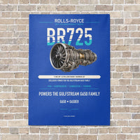 Thumbnail for BR725 vertical canvas print - no frame - blue background