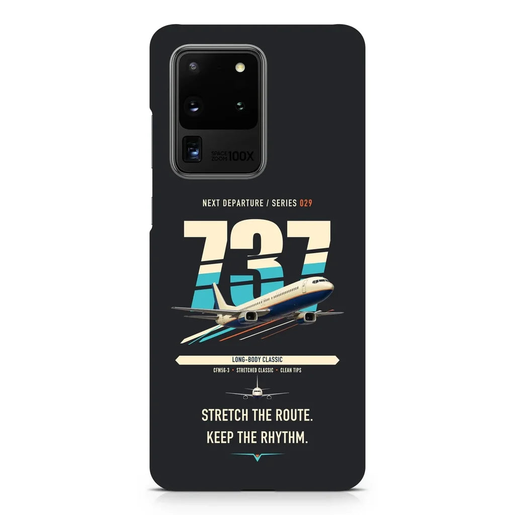 Boeing 737-400 Classic design on samsung case - black