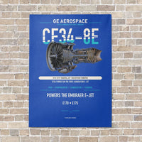 Thumbnail for CF34-8E vertical canvas print - no frame - blue background