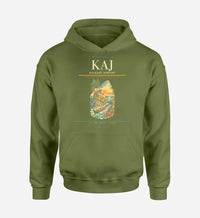 Thumbnail for Kajaani Airport (KAJ) design on green army hoodie single-side print