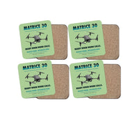 Thumbnail for DJI Matrice 30 design on light green 4 pieces set coaster