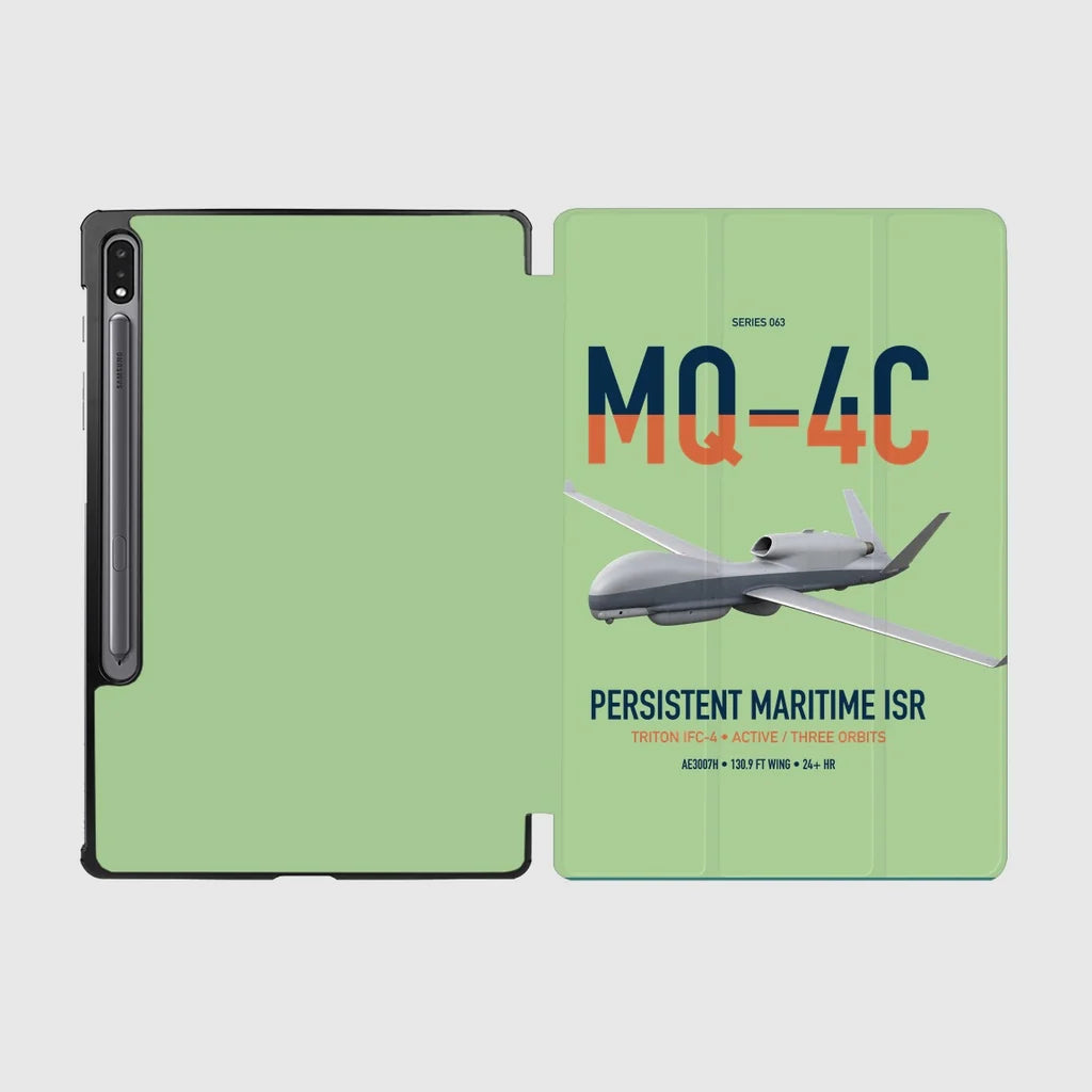 MQ-4C Triton IFC-4 design on light green samsung tablet tablet case