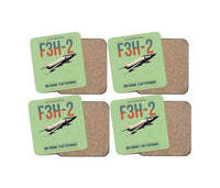 Thumbnail for F3H-2 Demon design on light green 4 pieces set coaster