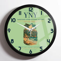 Thumbnail for Yangyang International Airport (YNY) design on light green framed wall clock
