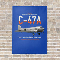 Thumbnail for C-47A Skytrain vertical canvas print - no frame - blue background